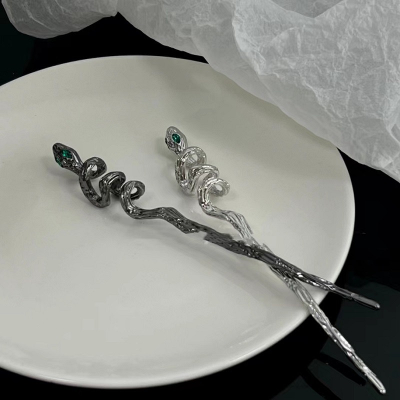 蛇形头饰高级感新中式发簪个性创意簪子时尚发钗简约盘发神器发卡