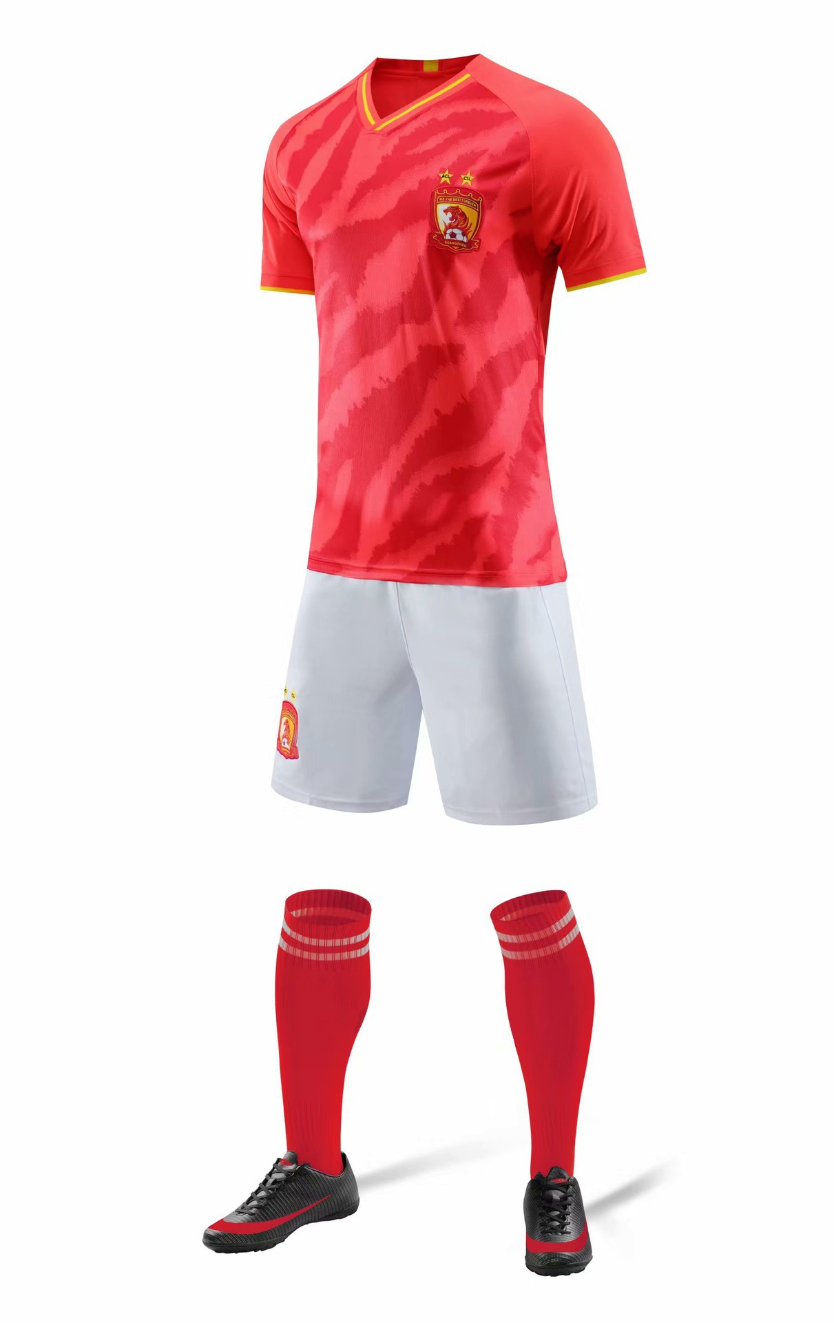 20-21中超广州恒大球衣7号韦世豪10号郑智亚冠主场足球服队服套装