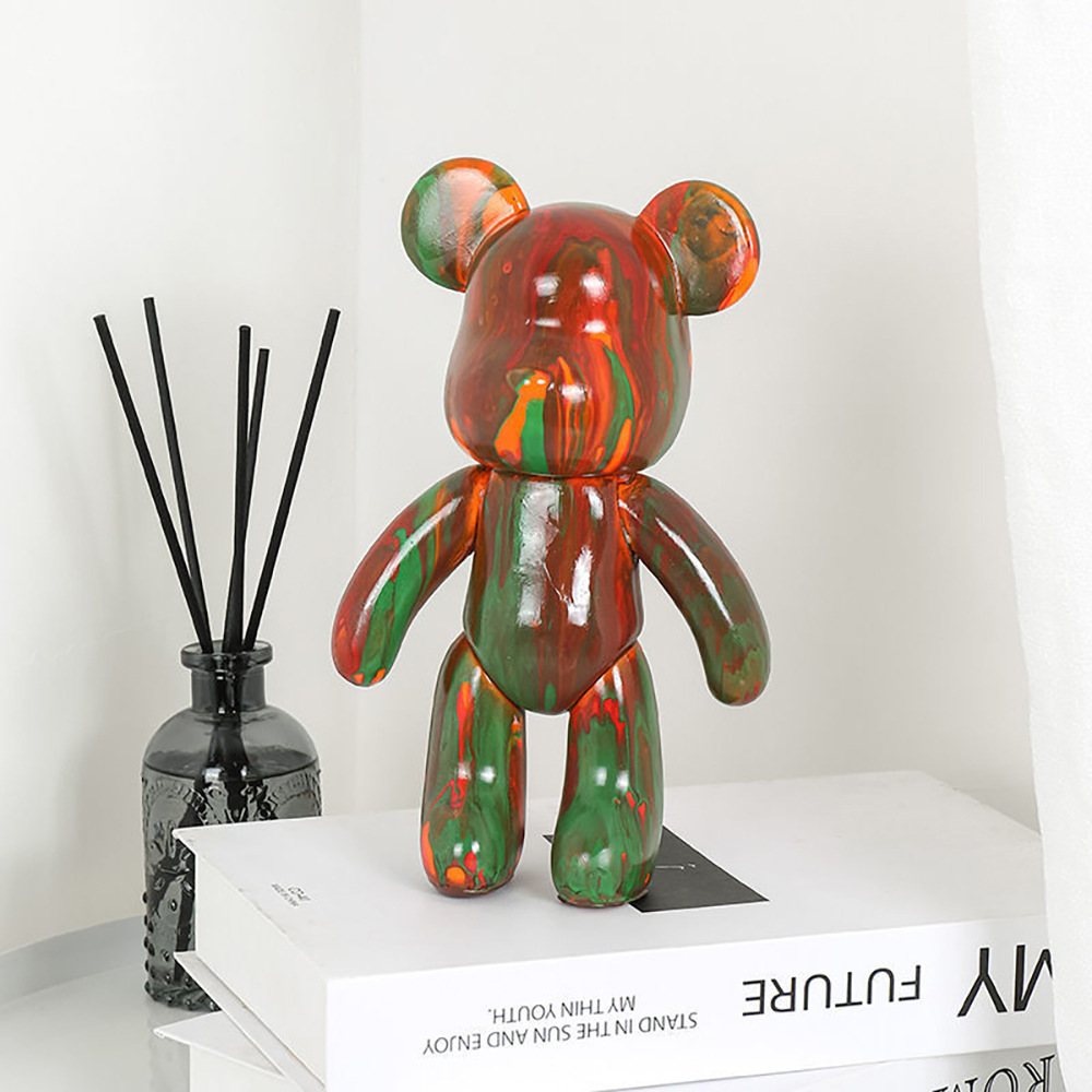 手工亲子玩具流体画流体熊diy 创意摆件家居摆件潮流熊公仔流体熊