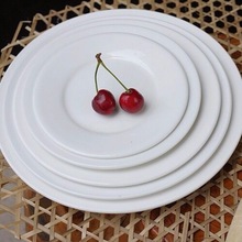 餐具 盘子纯白陶瓷菜盘子批发商用餐盘浅盘深盘西式家用圆形碟子