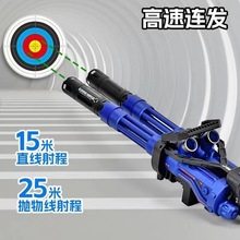 坚峰大号双管玩具模型机械鸡电动吃互动男孩户外加特林跨境新款