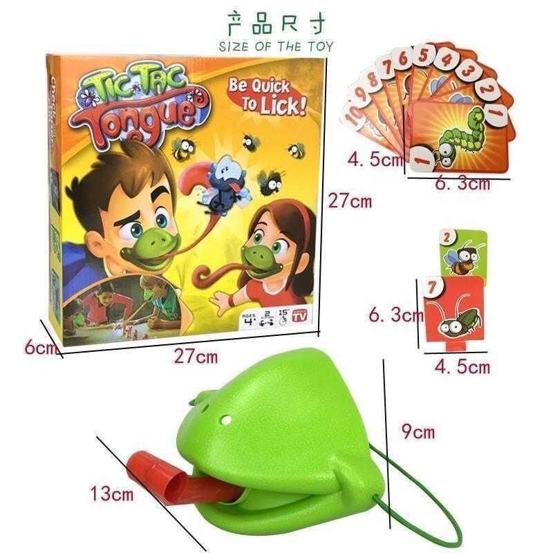 Factory Direct Sales Frog Sticking Tongue out Board Game Greedy Snake Color-Changing Lizard Playing Cards Competitive Parent-Child Interactive Desktop Toys