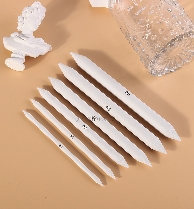 欣博文 六支装纸擦笔宣纸卷纸擦笔 素描纸笔素描涂抹修正笔批发