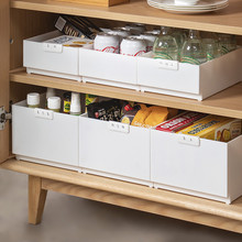 日式直角收纳盒长方形可叠加橱柜杂物整理盒桌面零食化妆品储物盒