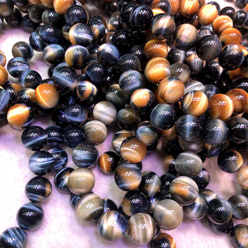 亲爱的伙伴你们好,虎眼石是我们工厂生产的品种,这款双色黄蓝虎眼石