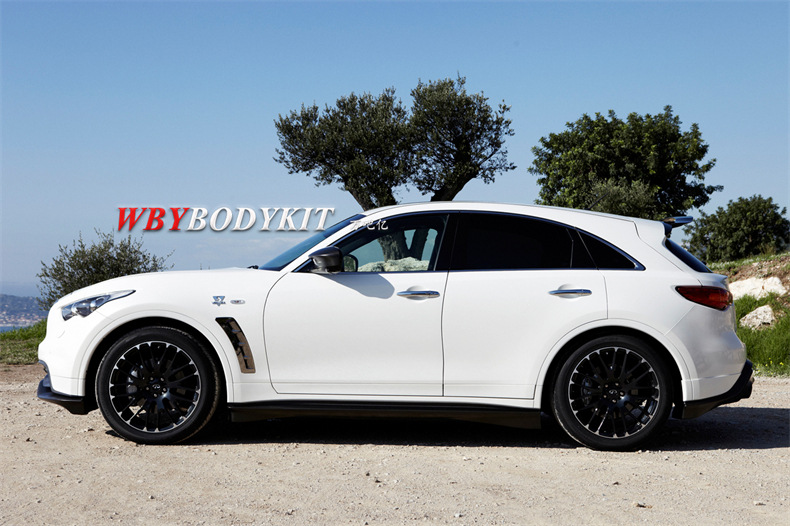 适用于英菲尼迪qx70改装vettel大小包围fx35碳纤维前后唇尾翼侧裙