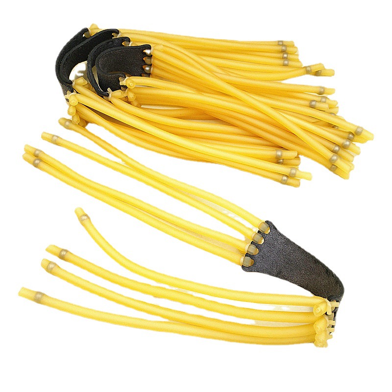 单边四股并排狼70拉距弹弓皮筋 2050八股八孔圆皮弓门乳胶皮筋组