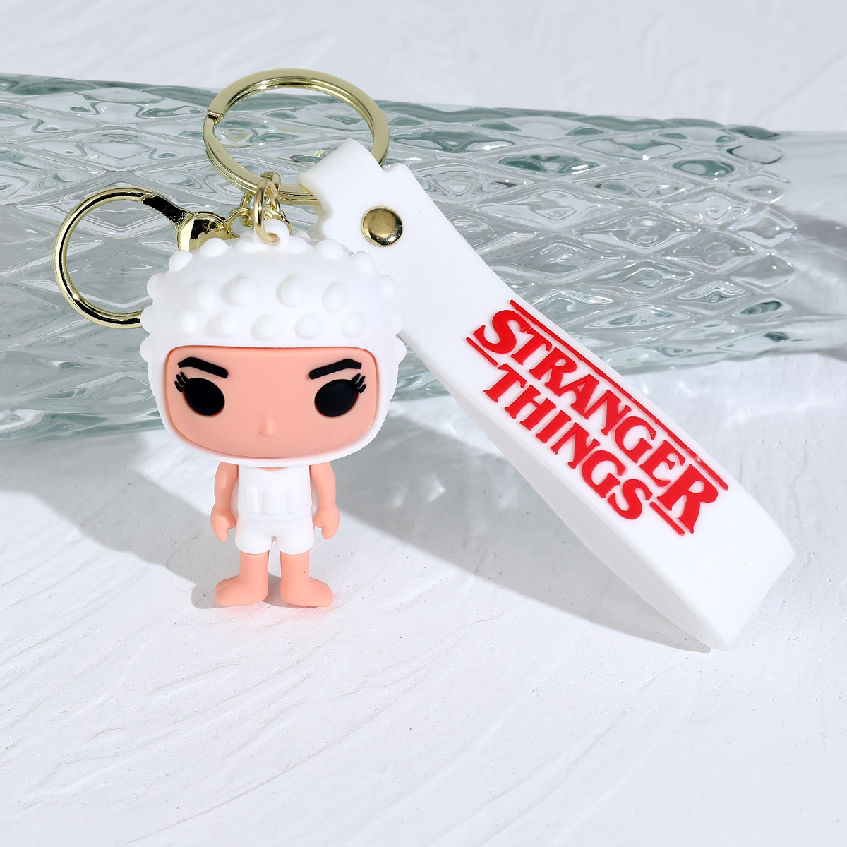 Cartoon Anime Stranger Things Silicone Doll Keychain Pendant Student Couple Bags Car Key Chain Hanging Ornament