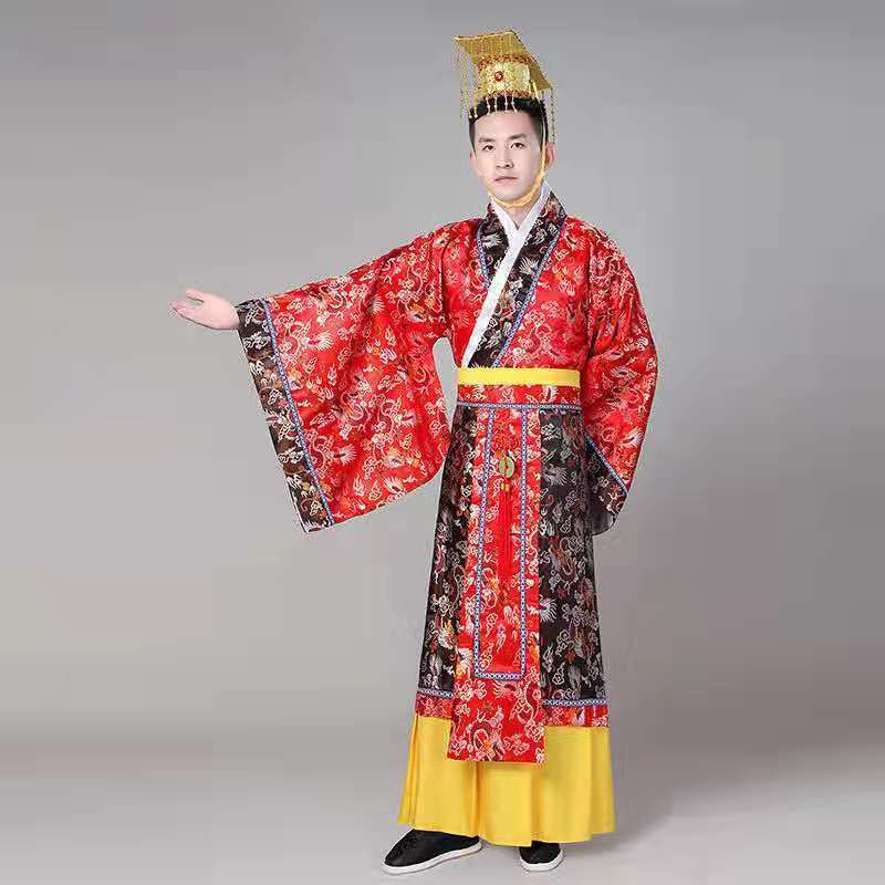 汉朝皇帝服装古装秦始皇汉武帝古代龙袍太子演出服玉皇大帝陛下