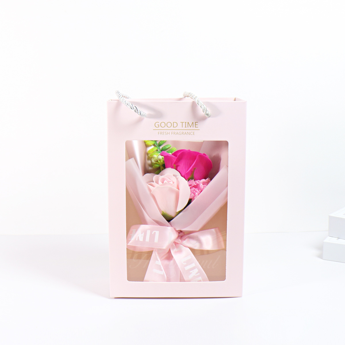Soap Flower Bouquet Rose Carnation Small Bouquet Gift Box Mother's Day Teacher's Day Valentine's Day Gift Cross-Border
