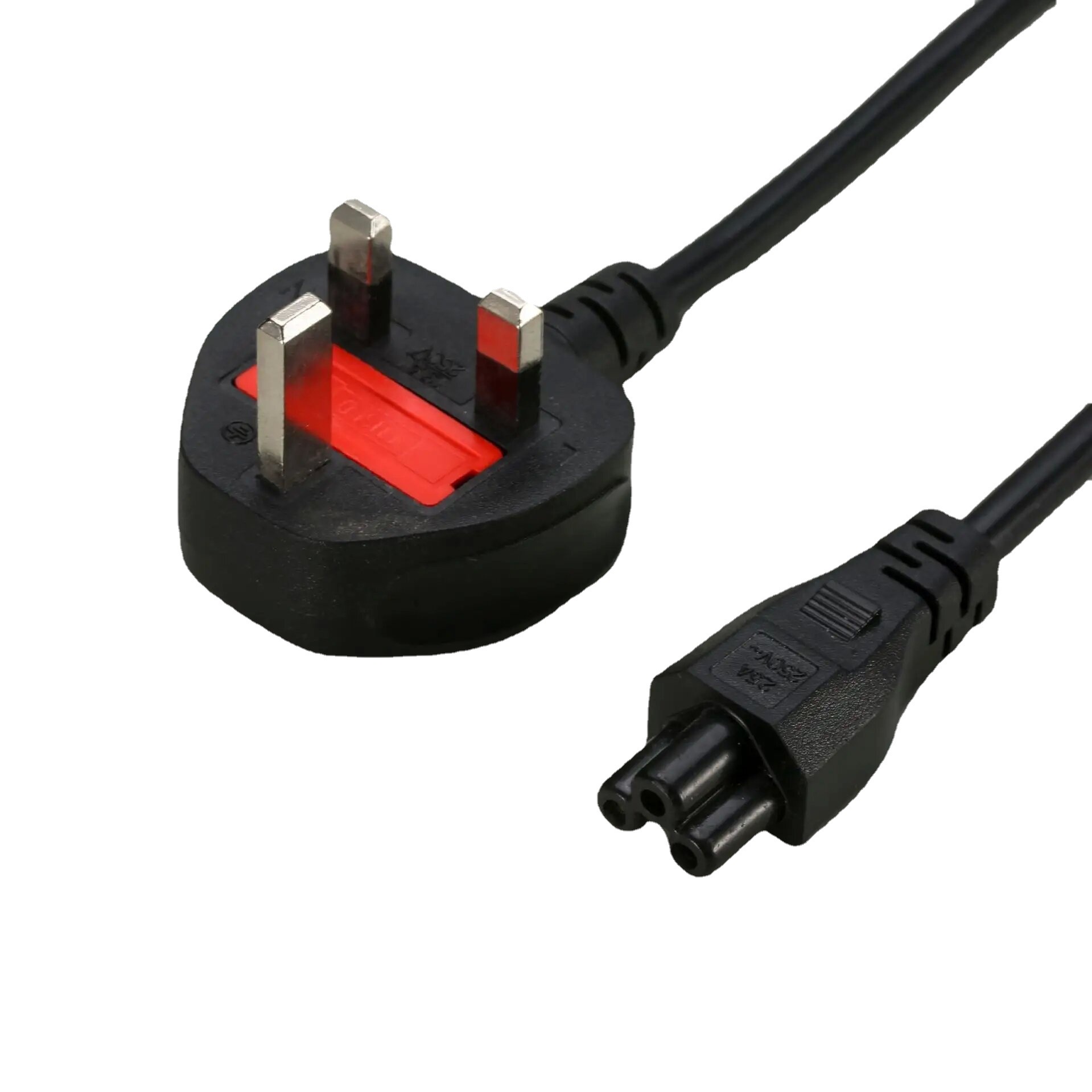 厂家直供大英规梅花尾电源线 适配器三插英式线1.5米纯铜ac电源线