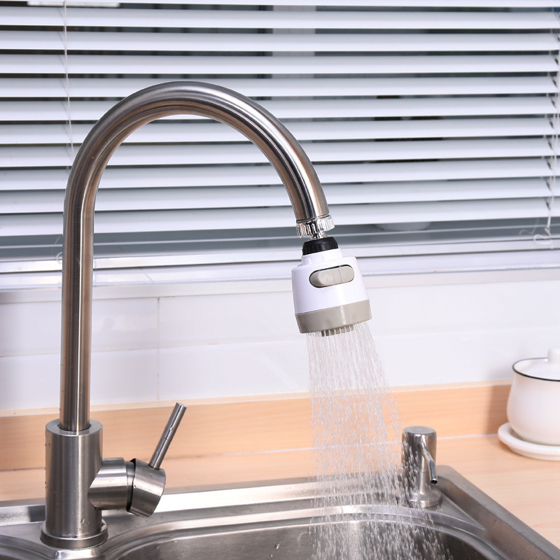 厨房水龙头防溅水万向两档增压花洒头喷头360度旋转两档出水