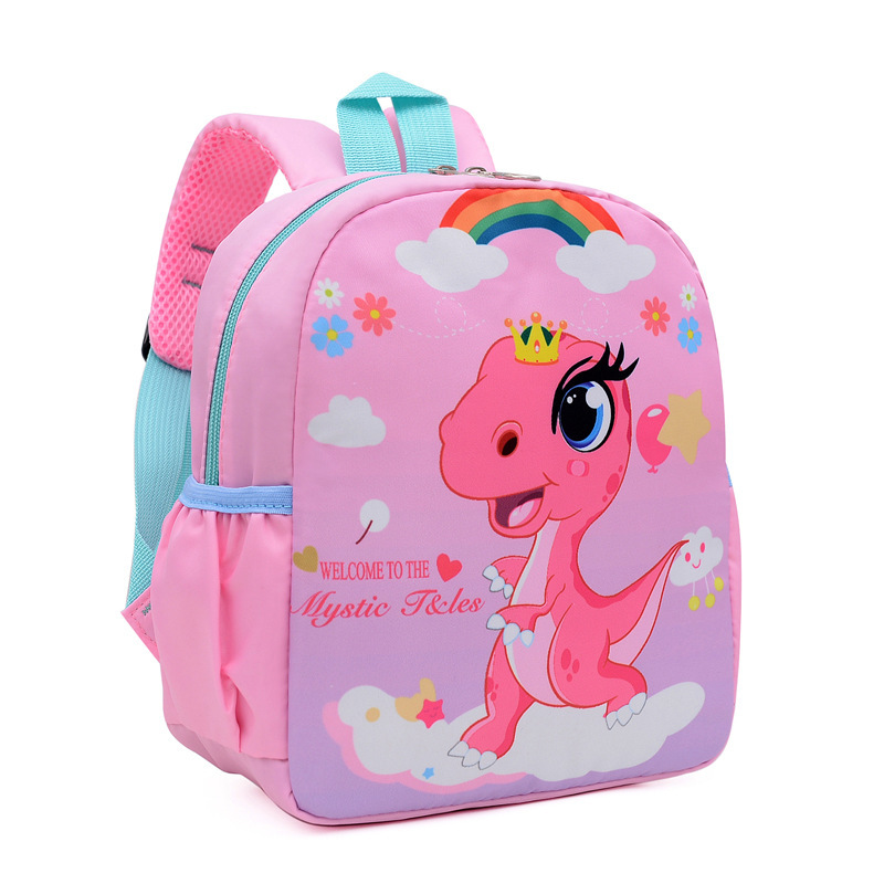 Foreign Trade Cute Cartoon Little Dinosaur Backpack Burden Reduction Kindergarten Backpack Small Animal 1-6 Years Old Student Schoolbag