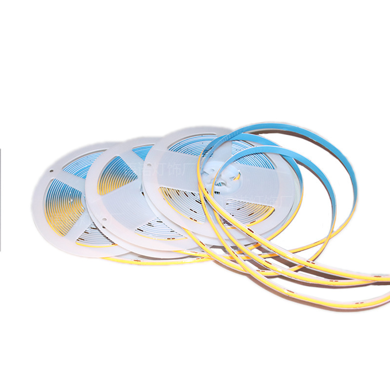 Factory Direct Supply Ice Blue Cob Low Voltage Light Strip LED Light Strip 12V/24V Indoor Ambience Light Flexible Line Light