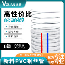 厂家批发钢丝软管 PVC白色透明塑料管 增强抽水软管 全新料灌溉管