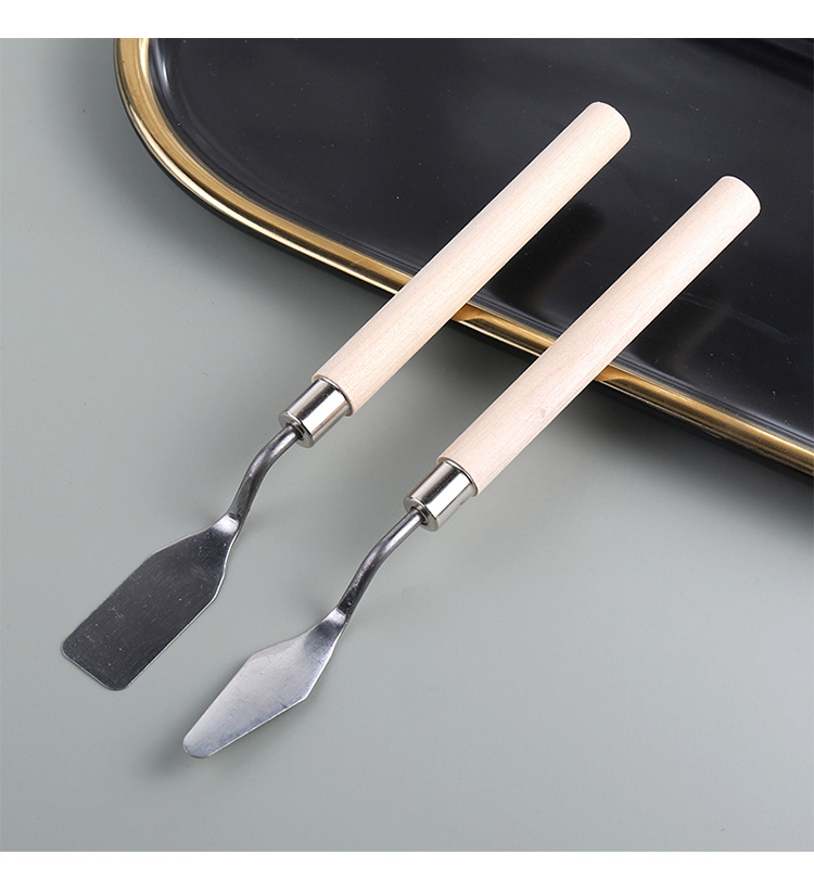 美术颜料平头刮刀铲子调色工具diy自作奶油胶手机壳调色材料配件