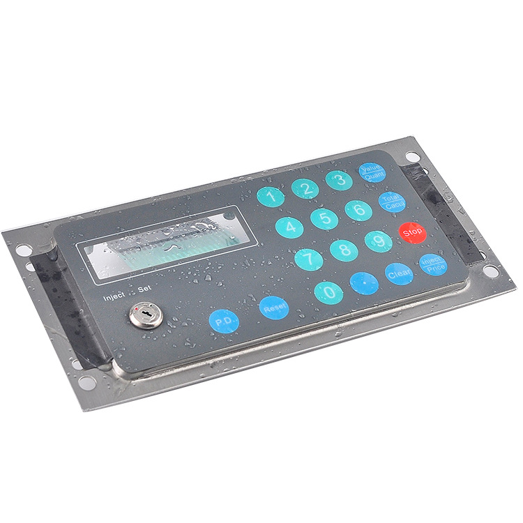 加油机薄膜开关面板不锈钢金属键盘工控设备金属键盘和键盘膜