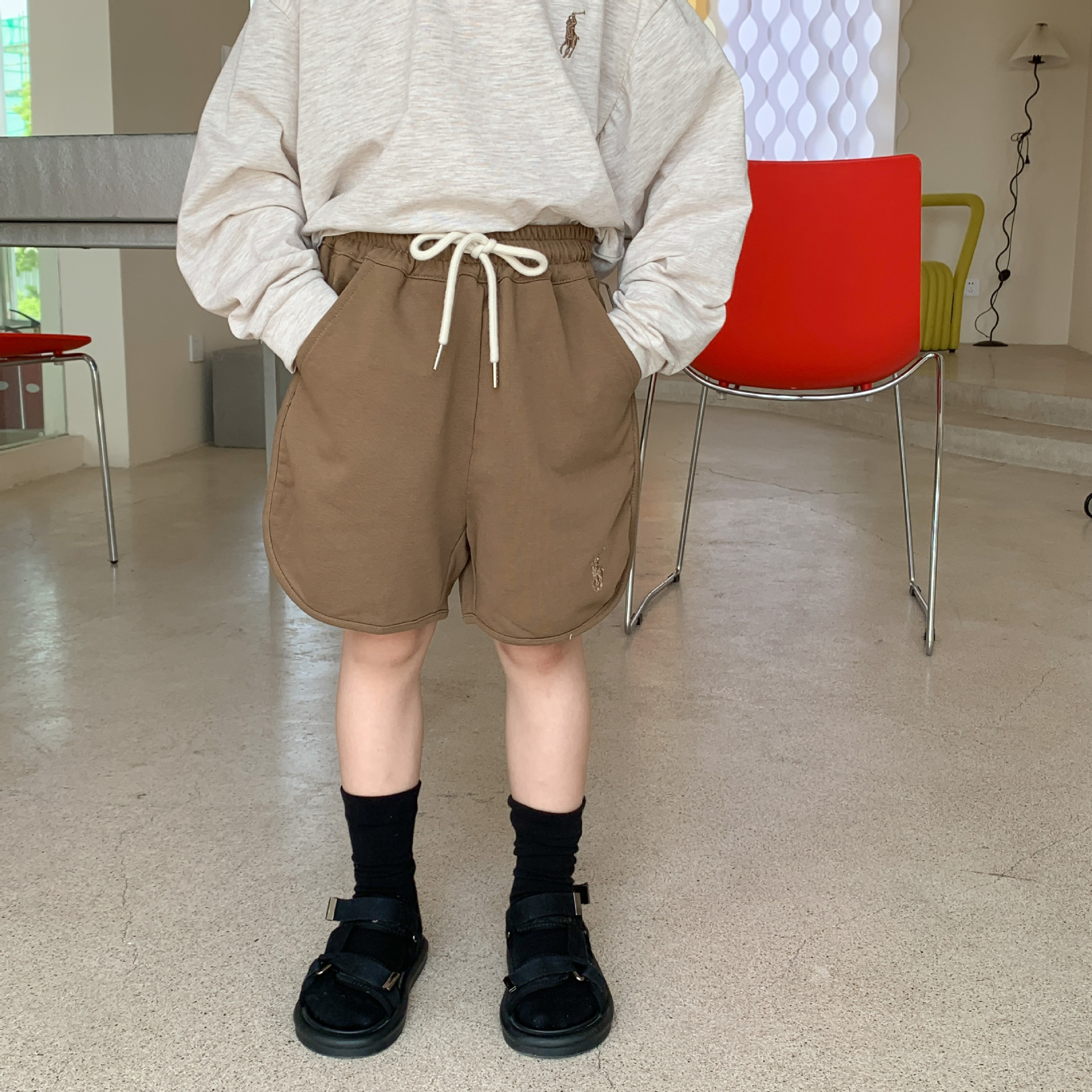 花栗鼠2023夏季新品韩版男女童休闲短裤宝宝时尚运动裤子休闲裤