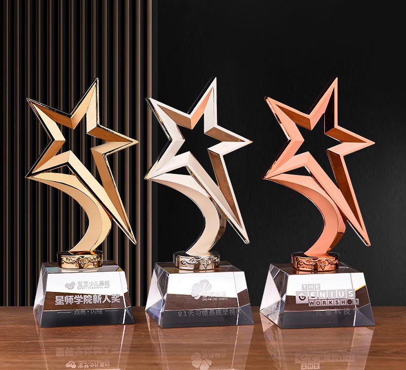 儿童水晶小奖杯摆件 幼儿园小学小朋友活动比赛卡通迷你小奖牌diy