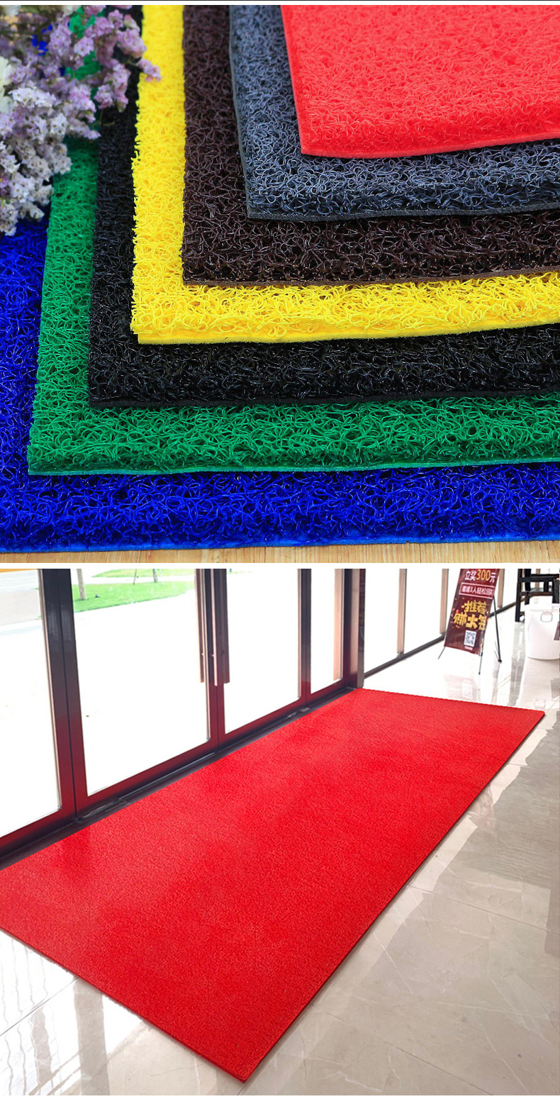 塑料防滑pvc拉丝圈喷丝电梯地垫入户进门垫酒店迎宾logo可裁剪