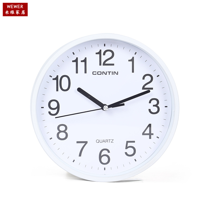 Kangtian Contin Wall Clock round Chinese Home Office Simple Clear Large Font Spot Factory Direct Sales Wholesale