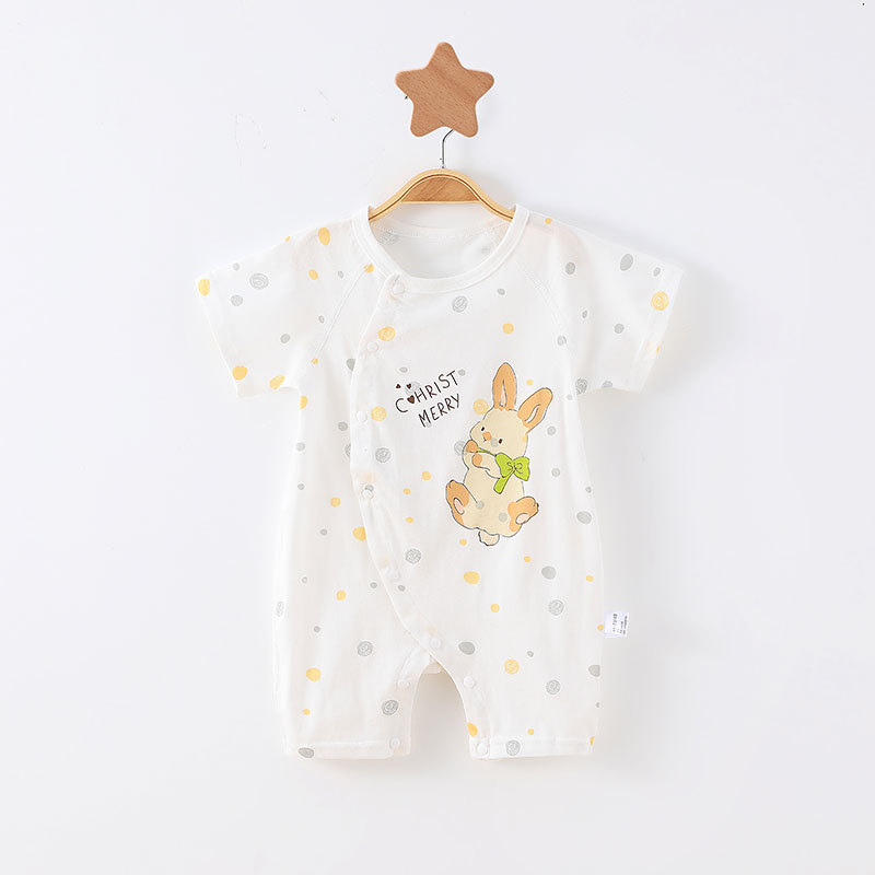 Baby Jumpsuit Summer Thin Baby Short Sleeve Outwear Cotton Toddler Jumpsuit Romper Newborn Pajamas Baby Clothes