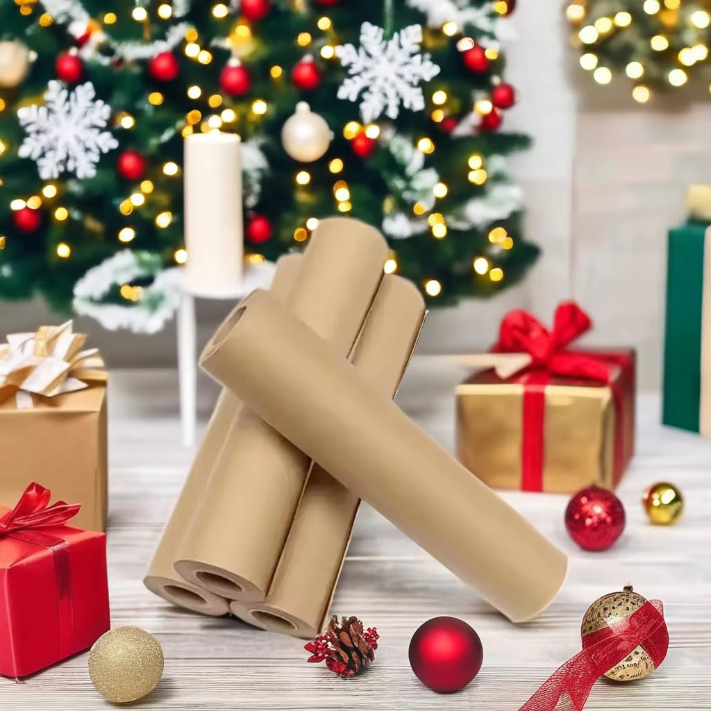 本色白色卷装牛皮纸 小卷牛皮纸卷 绘画手工纸 礼品艺术品包装纸