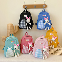 韩版男女童包包卡通可爱小兔子双肩包大容量幼儿园护脊帆布背包