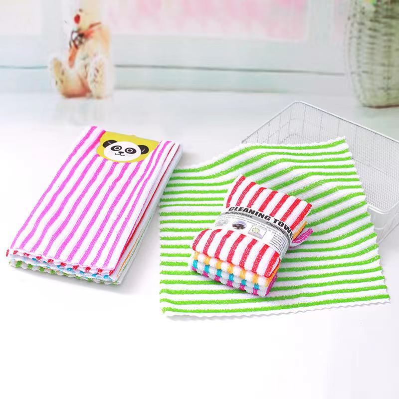 Factory Customized Absorbent Cloth Dish Towel Wholesale Household Kitchen Oilproof Dishcloth Thick Cutlery Cleaning Towel