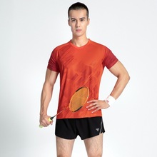 男士夏季薄款透气羽毛球服套装男短袖乒乓球网球服运动服两件套