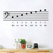 低音五线谱音区墙贴纸音乐教室幼儿园培训班贴画儿童房早教音符贴