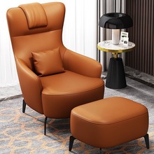 设计师TJHFC-424B北欧椅老虎椅家用单人沙发轻奢高背客厅懒人意式