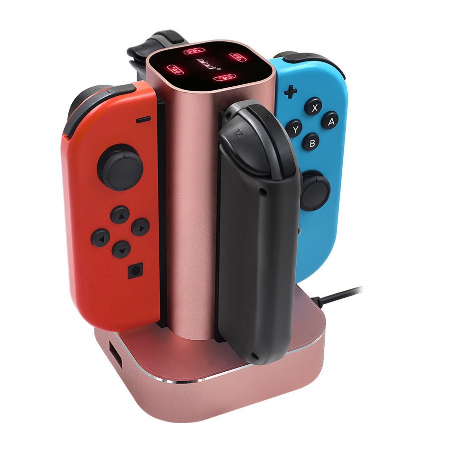 switch充电器 switch手柄座充 switch四合一手柄座充 铝合金材质