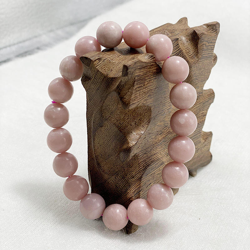 天然粉澳宝手链民族风女粉欧泊澳洲红粉红色宝石单圈水晶手串饰品