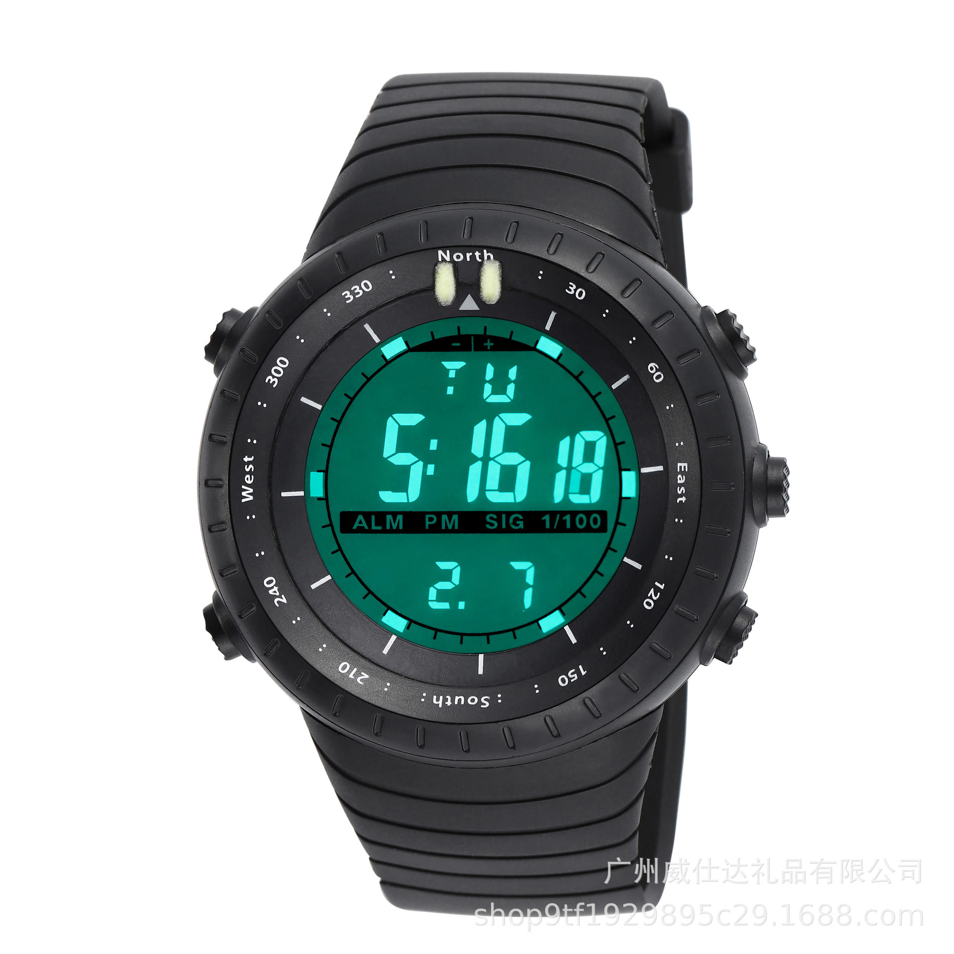 外贸款男士多能显示运动手表男士led中学生电子手表登山户外防水