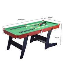6尺 1.8米室内成人儿童折叠台球桌斯洛克 桌球台撞球台pool table