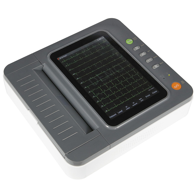 康泰contec彩屏十二道心电图机触屏按键双控心电小型检测记录仪