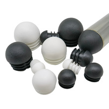 2/4/10pcs Black/White Domed Round Plastic Blanking End Caps