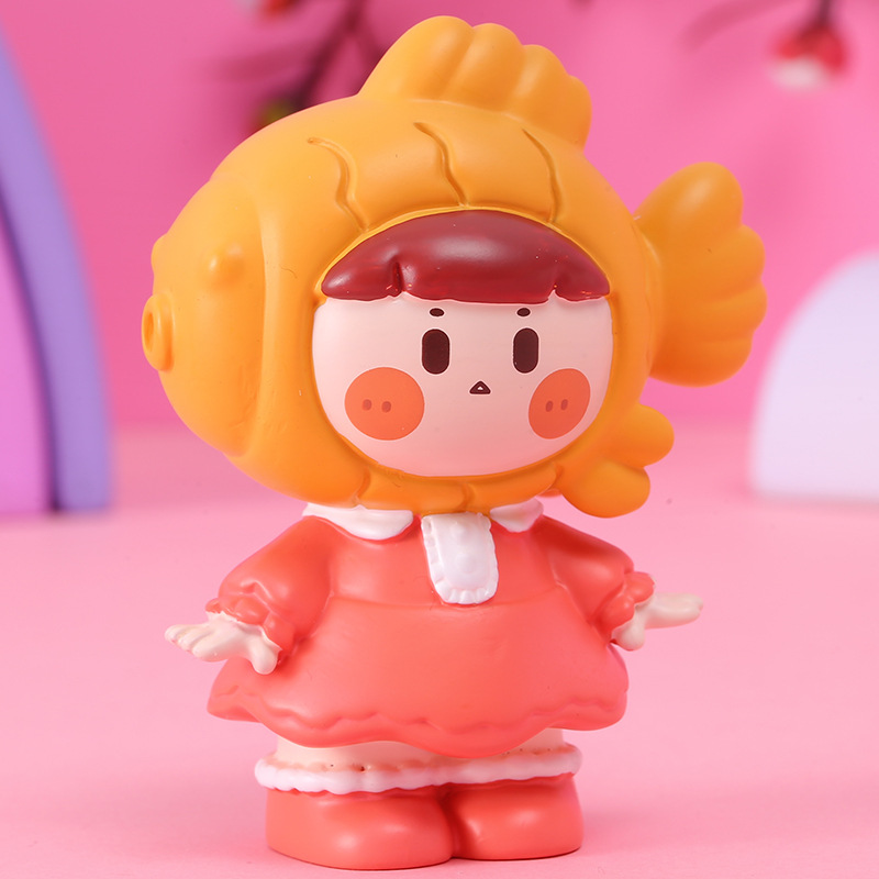 潮玩手办卡通小崽乐园盲盒可爱公仔娃娃玩具男女儿童礼物蛋糕摆件