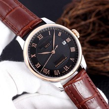 速卖通天牌男士自动机械手表高品质力洛克系列超薄皮带手表直销