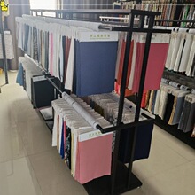 面料吊卡展示架落地中岛布板货架双面2层服装布艺样品陈列架