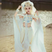敦煌飞天汉服女西域西双版纳傣族沙漠古典舞蹈服装西域风华