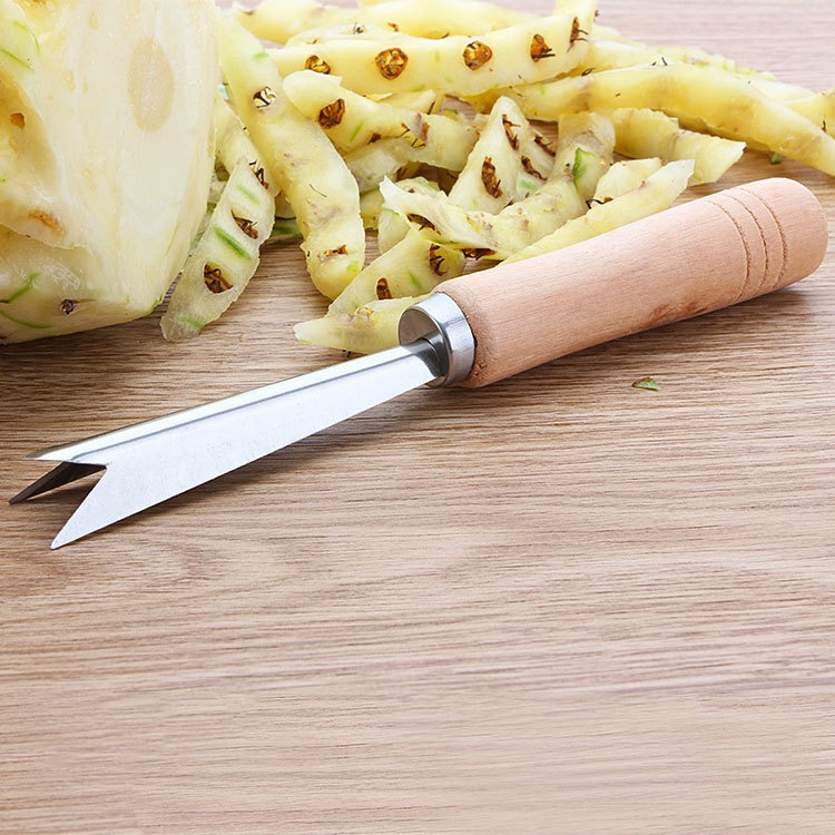 批发不锈钢菠萝铲菠萝刀削皮器凤梨去皮铲菠萝叉去眼器v型挖眼杍