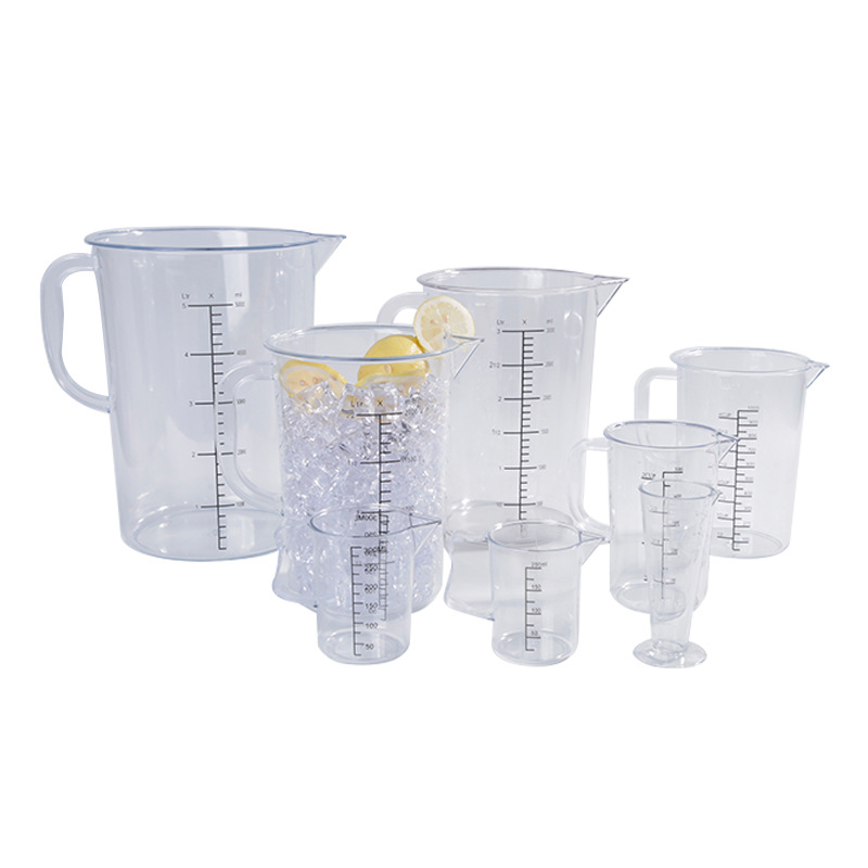 Acrylic Pc Measuring Cup with Scale Large Capacity Commercial Milk Tea Shop Transparent Plastic Measuring Barrel Food Grade Baking at Home