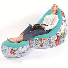 批量订制 充气懒人沙发 PVC植绒户外折叠沙发椅凳 充气组合沙发椅