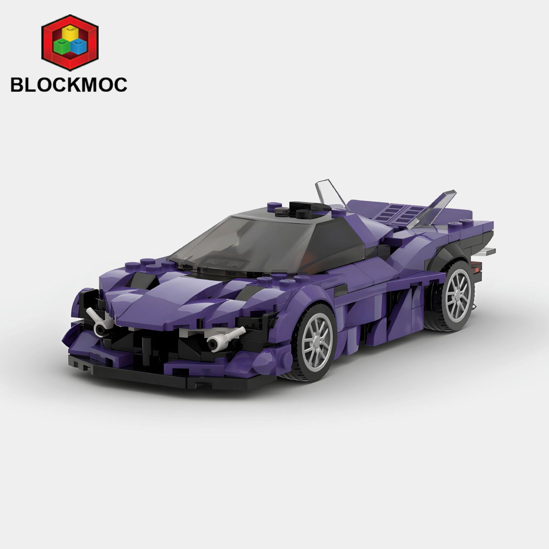 moc积木兼容乐高apollo阿波罗evo speed 8格车超跑拼装汽车玩具男