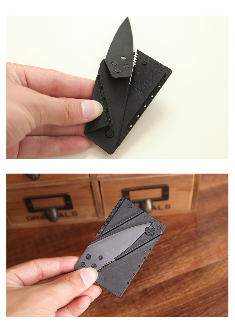 便携式迷你卡片刀 多功能信用卡折叠小刀户外用品轻便小刀水果刀