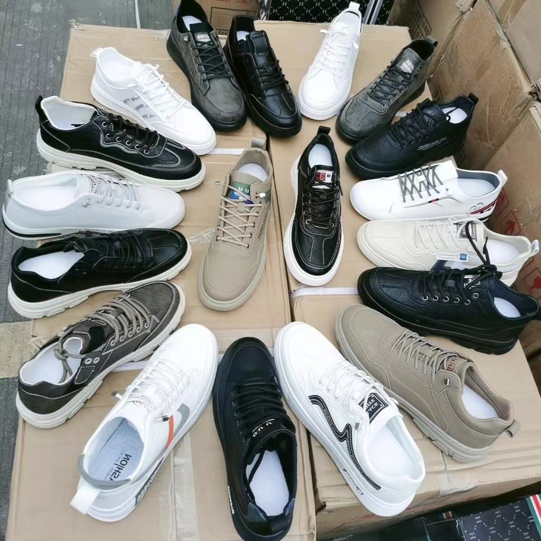 男鞋春款休闲皮面板鞋秋季小白百搭潮鞋杂款学生鞋地摊鞋货源批发