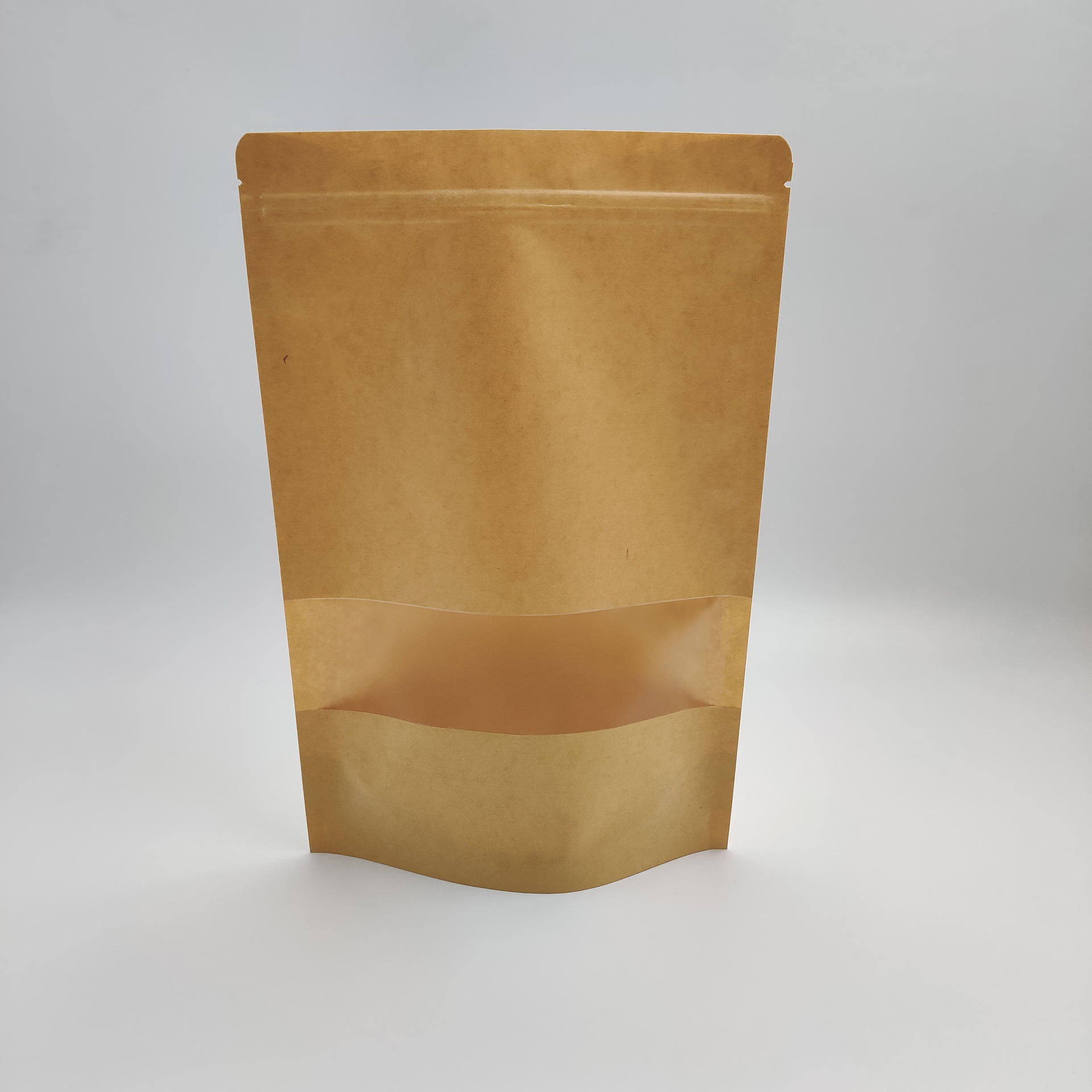 高清透明开窗带拉链牛皮纸袋子休闲食品包装袋