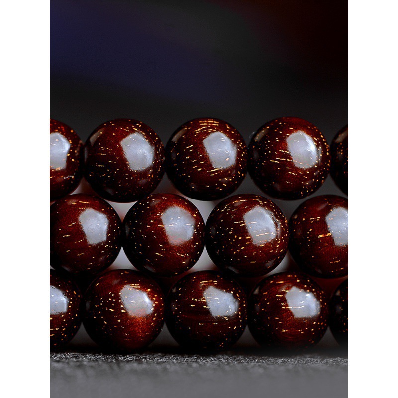 印度爆满金星小叶紫檀老料手串8mm108颗男款木佛珠念珠女手链